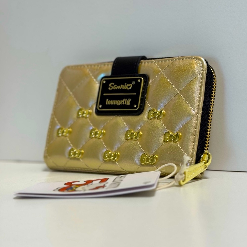 Loungefly Sanrio Hello Kitty Gold Wallet - Picture 4 of 6